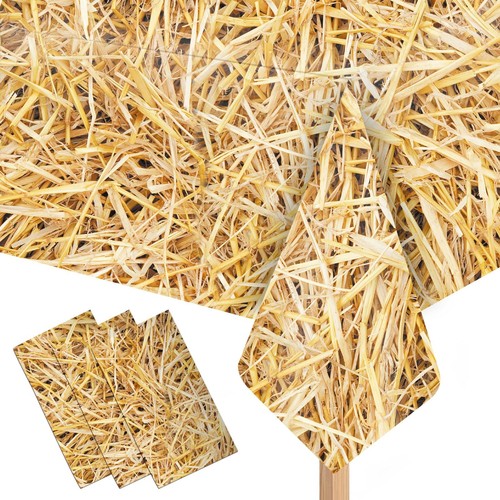3pcs straw tablecover hay - straw,