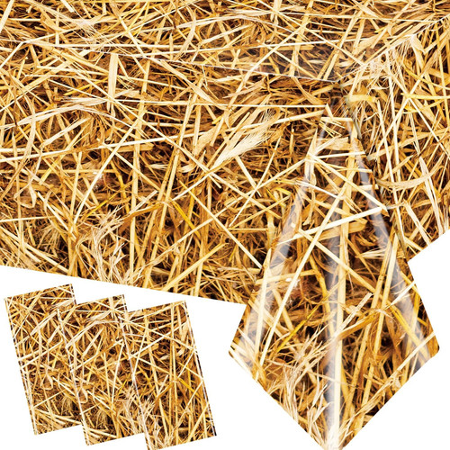 3pcs straw tablecovers farm - straw,