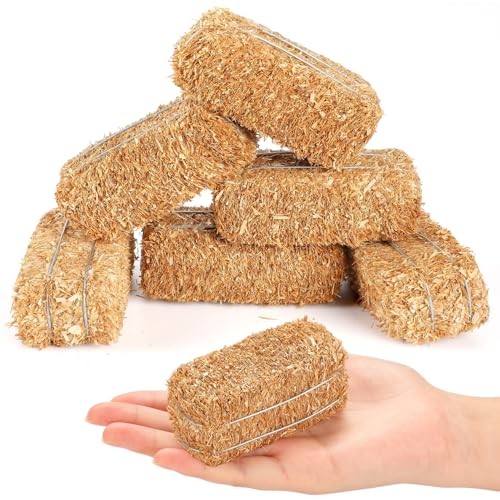 6pcs mini hay bales miniature - mini,
