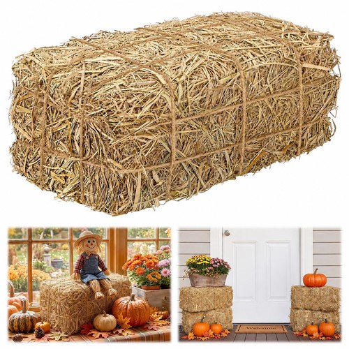 Farmhouse natural hay bales - farmhouse,