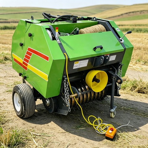 Trailed hay straw baling - straw,